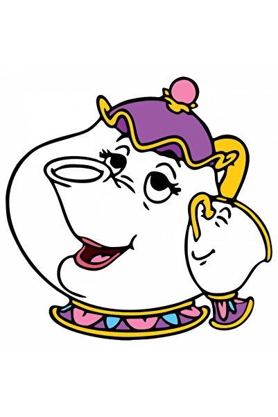 INOVATIX Σετ 8 τεμαχίων, Αυτοκόλλητο Η Πεντάμορφη και το Τέρας Κυρία 6 εκ.