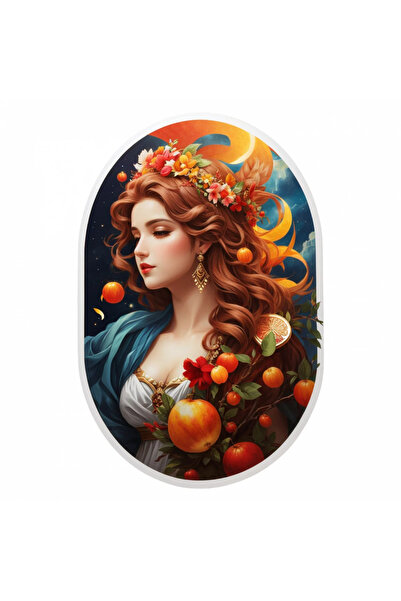 INOVATIX Set de 8 piese, autocolant zeița greacă Persefona cu coroană, INOVAT...