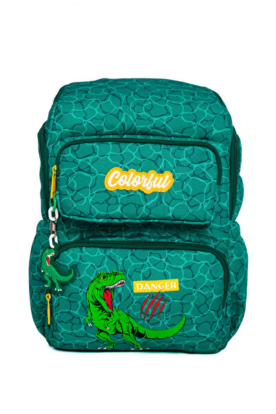 Colorful Rucsac Maxim Dino - Geantă pentru băieți cu tematică de dinozauri, c...