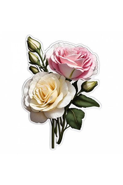 INOVATIX Set de 8 piese, Autocolant flori de Lisianthus cu boboci, INOVATIX®....