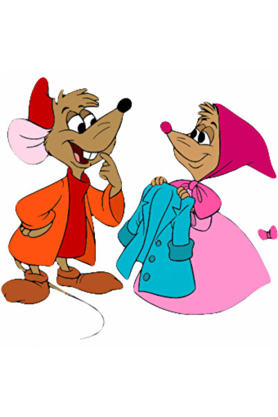 INOVATIX Σετ 8 τεμαχίων, αυτοκόλλητο Jaq από την ταινία Σταχτοπούτα και ο ερα...