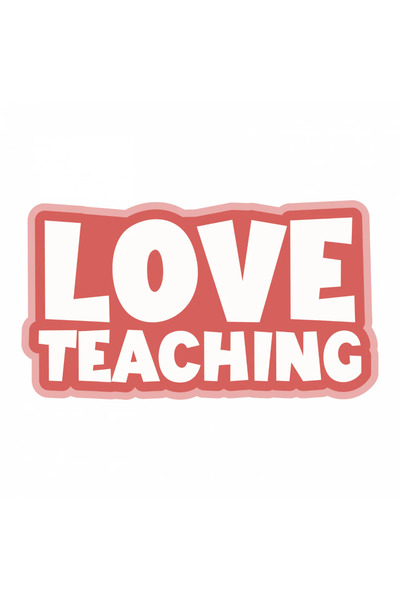 INOVATIX Set de 8 piese, autocolant Iubește predarea, INOVATIX®. 6 cm