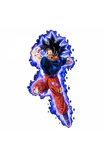 INOVATIX Set de 8 piese, autocolant Goku ultra instinct 2, INOVATIX®. 6 cm