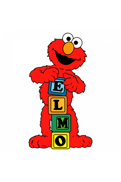 INOVATIX Σετ 8 τεμαχίων, Αυτοκόλλητο Elmo Sesame Street, INOVATIX®. 6 εκ.