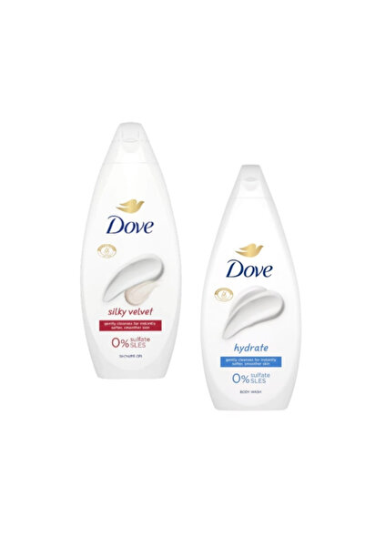 Dove Package 1x Dove Silky Velvet Shower Gel 720ml + 1x Dove Hydrate Shower G...