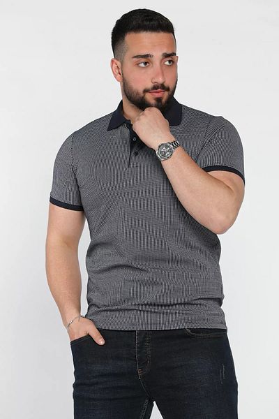 MİSHAR İTALİA Ανδρικό μπλουζάκι με γιακά πόλο με μισό κουμπί