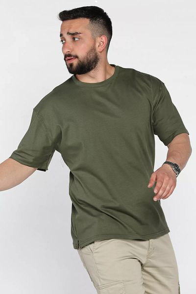 MİSHAR İTALİA Ανδρικό T-Shirt Khaki Crew Neck