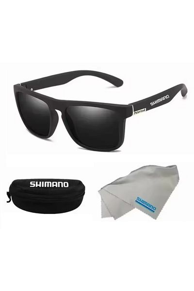 Shimano Shimano polarized sunglasses, 400 UV, cycling, fishing, outdoor activities, Black