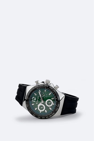 Avva Men's Black Silicone Watch B009031