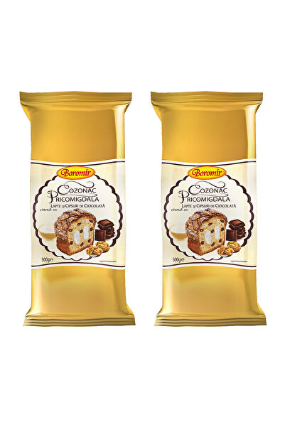Boromir Cremă Cozonac Pricomiddala cu lapte și bucăți de ciocolată 500g x 2 buc