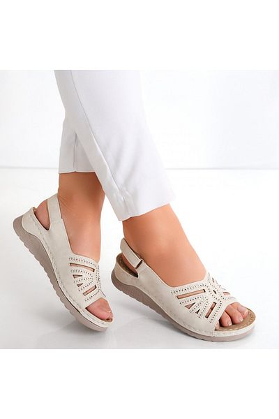 MODA STİL Sandale Dama Bej Din Piele Ecologica Caila, 39