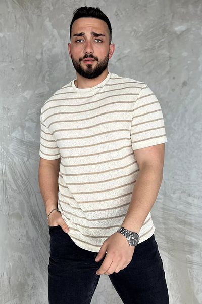 MİSHAR İTALİA Ανδρικό μπλουζάκι Krembej Crew Neck με μοτίβο