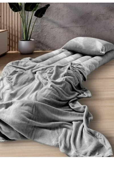 Generic 4-in-1 guest package consisting of a mattress, a light blanket, a pillow, and an elegant bag - natural cotton, size 180*90*15 cm