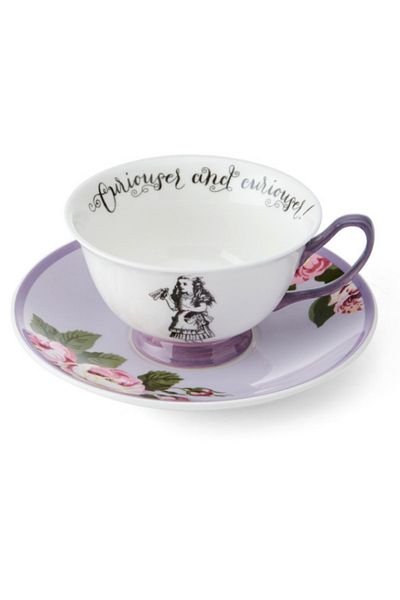 MIKASA X V&A Alice in Wonderland Fine China 220ml Porcelain Teacup