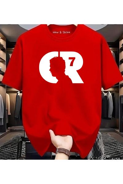New Shine In Cart 6 and Above Purchases Get 1 T-Shirt as a Gift - Cr White Printed Oversize T-Shirt