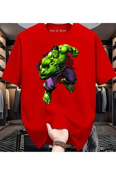 New Shine 1 T-Shirt Is a Gift for Purchases of 6 or More in the Cart - Hulk Printed Oversize T-Shirt
