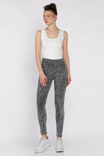 GÜLSELİ Тъмносиви клинове с изпръскан камизолен ефект (съвместими с M-L-XL)