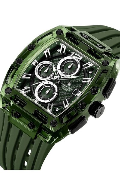 Naviforce Men’s Quartz Watch Nf7105 Green | Stylish Analog Stainless Steel Wristwatch