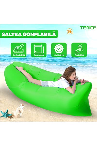 Teno SALTEA GONFLABILA TIP SEZLONG -LAZYBAG VERDE -TENO