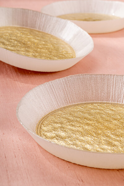 Emsan Golden 4 Piece Glass Upright Bowl 21 cm