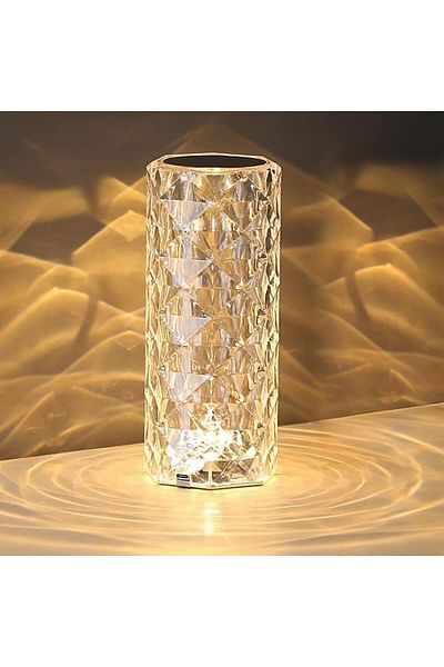 COOYA Crystal Diamond Table Lamp,USB Rechargeable with Touch Control,for Living Room Bedroom