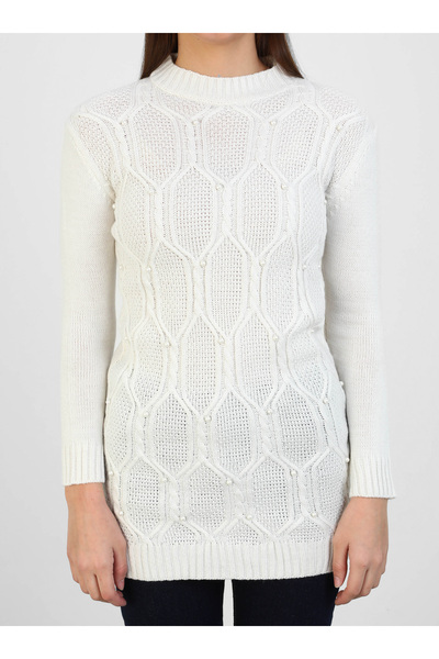 Por La Cara Knitwear tunic - bone - por la cara