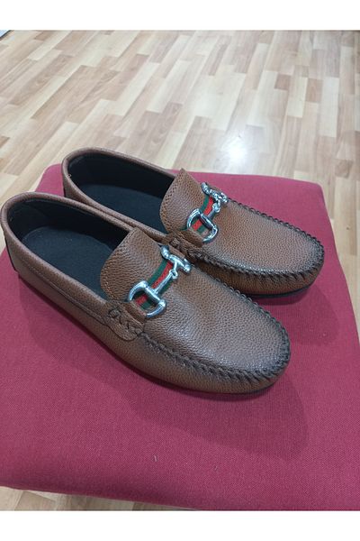 emin kundura Classic Daily European Leather Buckle Detail Comfortable Orthopedic Corcik Shoes