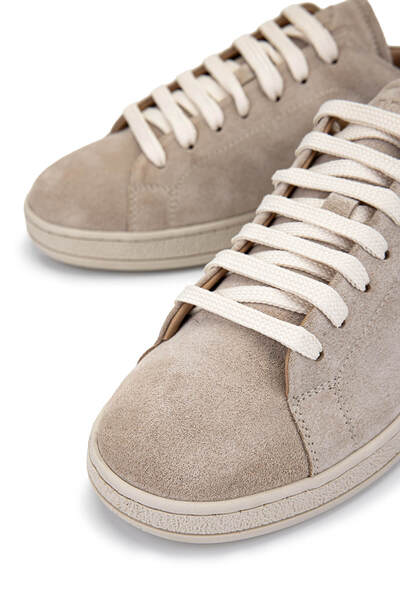 Tamer Tanca Kadın Hakiki Deri Bej Süet/Leopar Sneakers & Spor Ayakkabı