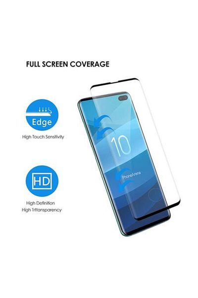 OEM Protector de ecran din sticlă securizată 9H, sticlă securizată pentru Samsung Galaxy S10 Plus/S10+, Negru
