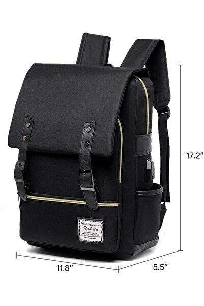 fulina School College Backpack,with USB Charging Port,Lots of Compartments,Adjustable Shoulder Straps