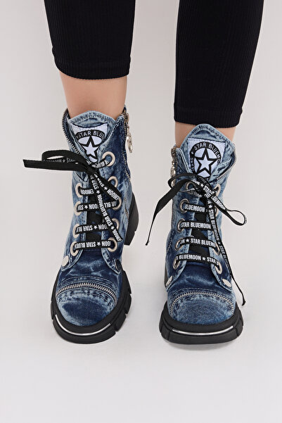 StarBlueMooN KADIN KOT BOT METAL DETAYLI ORTOPEDİK TABAN YAZLIK BOT