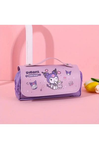 ada çanta kırtasiye Children's Pencil Case Kuromi Figure Double Compartment Ad78133
