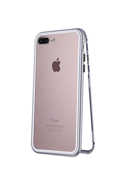 OEM Carcasă magnetică 360 pentru iPhone 8 Plus, argintie