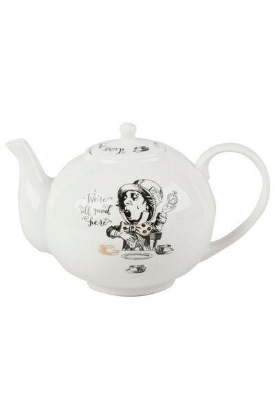 MIKASA X V&A Alice in Wonderland Porcelain 1.1 Lt Teapot Teapot