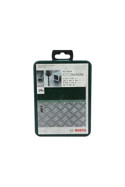 Bosch 19-Piece Robust Twist High Speed Steel Chisel Edge Drill Bit Set Multicolor