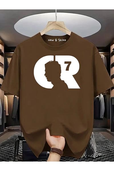 New Shine 1 тениска е подарък при покупка на 6 или повече в количката - Cr White Printed Oversize тениска