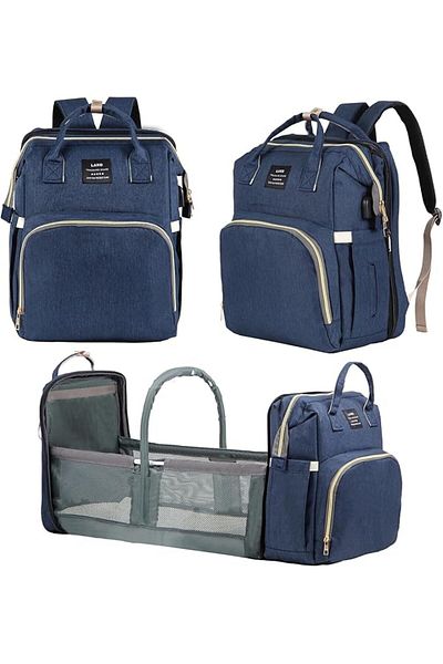Saharaz Baby Diaper Bag Backpack with Changing Station,with Portable Change Mat,USB Port,Large Capacity