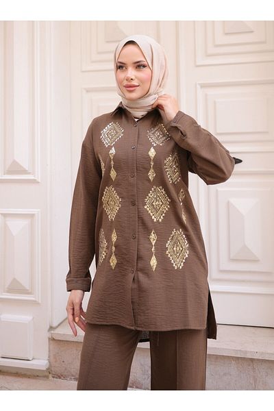SAHRA BUTİK Set - Brown - Sahra Butik