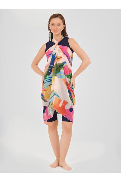 ALFASA Hawaiian Patterned Skirt Pareo - Yellow -