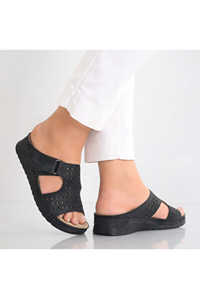 Botinelli Papuci de damă negri din piele ecologică Ajila, mărimea 38