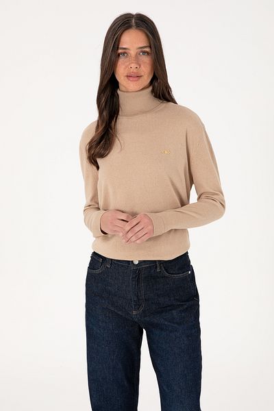U.S. Polo Assn. Women's Sand Melange Basic Sweater 50288974-Vr123