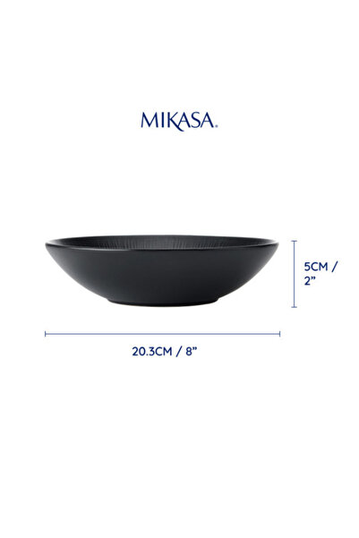 MIKASA Jardin Midnight 20cm Ceramic Pit Plate Set of 4