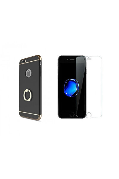 OEM Pachet husă Apple iPhone 7 Plus, inel MyStyle Elegance Luxury 3in1 negru,...