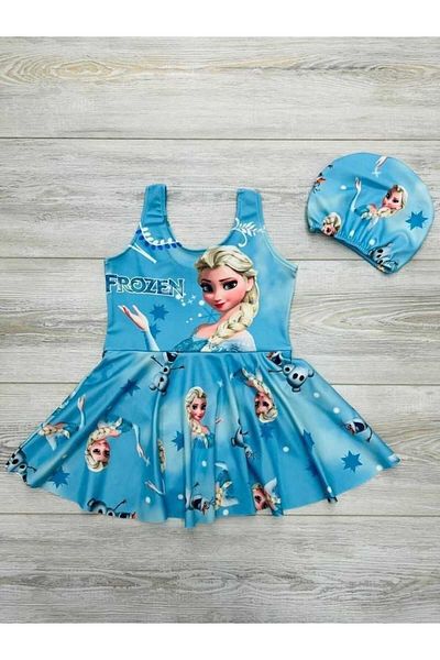 LİLLYPİCCA Girls' Swimsuit with Skirt (Choose One Size Larger)
