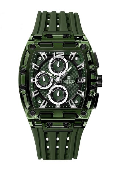 Naviforce Men’s Quartz Watch Nf7105 Green | Stylish Analog Stainless Steel Wristwatch