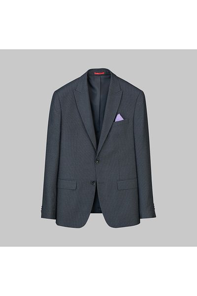 Sarar Interview Men's Woven Fabric Striped Extra Slim Fit Dark Gray Suit
