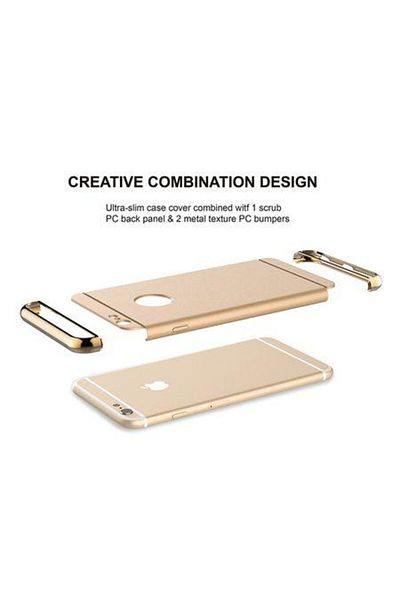OEM Pachet husă compatibilă cu Apple iPhone 6 Plus, placată cu aur de lux, folie de protecție din sticlă gratuită