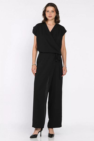 GÜLSELİ Black Women's Skirt Look Trousers Blouse Double Set