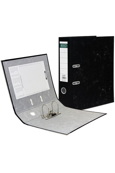 Roco Standard Box File – Black, 7.50 cm Spine, F4/A4 Size