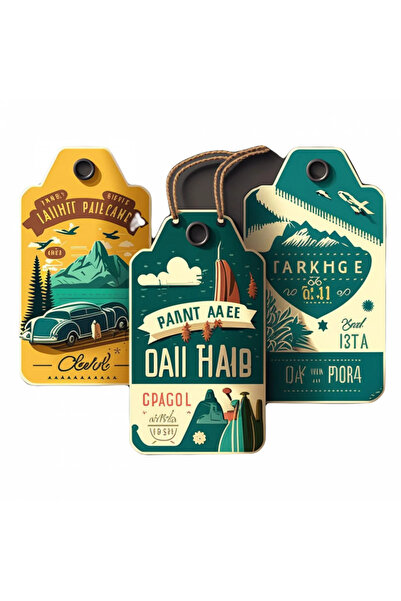 INOVATIX Set de 8 autocolante pentru etichete de bagaje, INOVATIX®. 6 cm